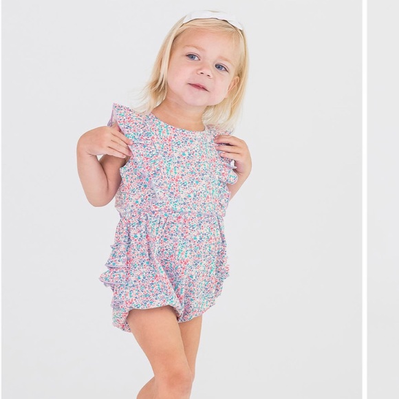 Ruffle Butts. Waterfall Ruffle Romper - Picture 4 of 4